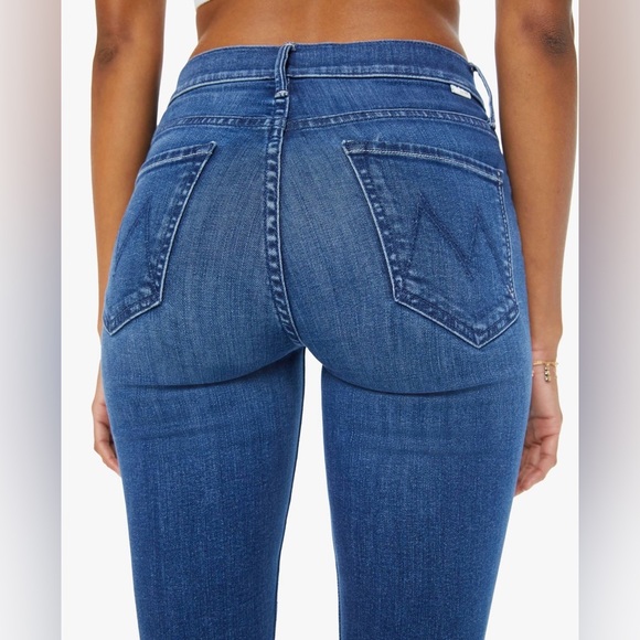 Mother Jeans NWT Mid Rise Dazzler Ankle Fray Fancy Meeting You Here Size 31 - Picture 4 of 10